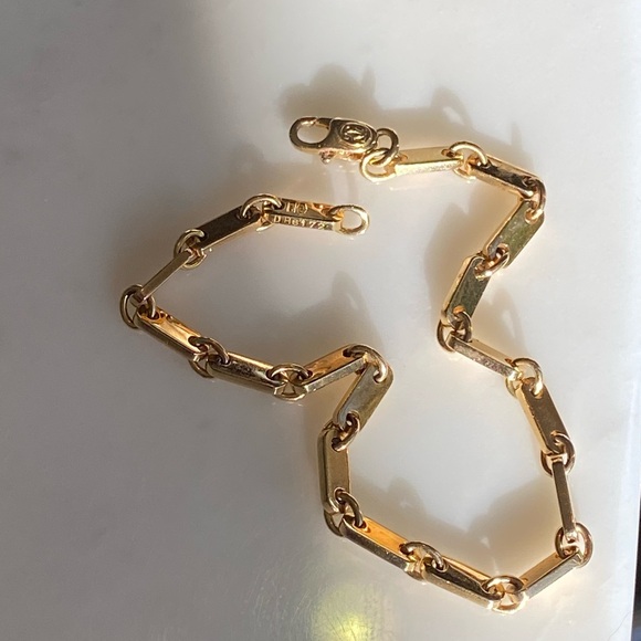 Vintage fidelity cartier 18k gold long chain link bracelet - Picture 9 of 10